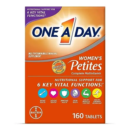One A Day Women's Petites Multivitamin bottle and small tablets