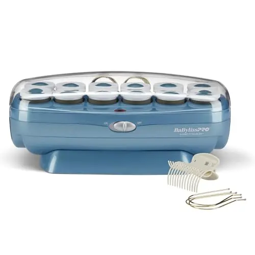 BaBylissPRO nano titanium hot rollers set with 12 jumbo rollers and clips