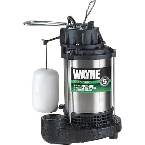 Wayne CDU980E 3/4 HP stainless steel sump pump with vertical float switch