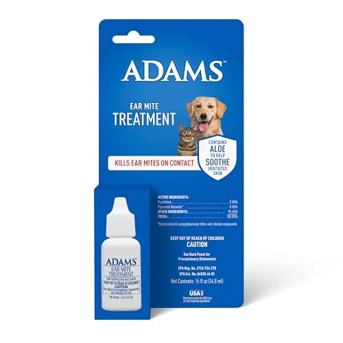 Adams ear mite treatment with applicator for dogs and cats