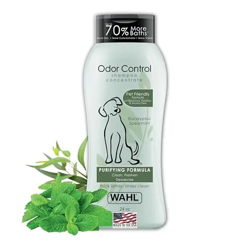 Wahl Odor Control Shampoo with eucalyptus and spearmint scent