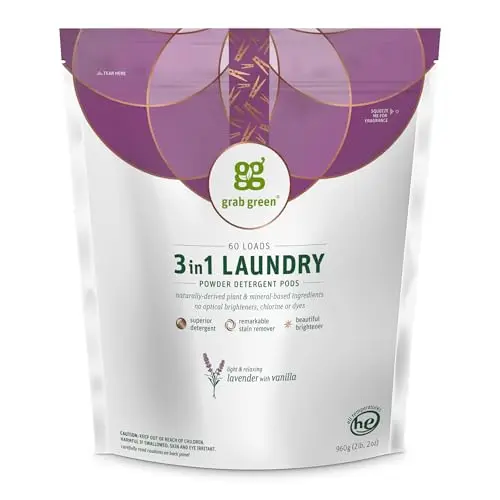 Grab Green laundry detergent pods in lavender vanilla scent