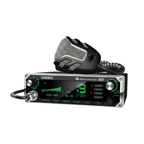 Uniden BEARCAT 880 CB radio with colorful display