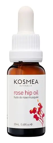 Kosmea Rosehip Oil in small glass bottle