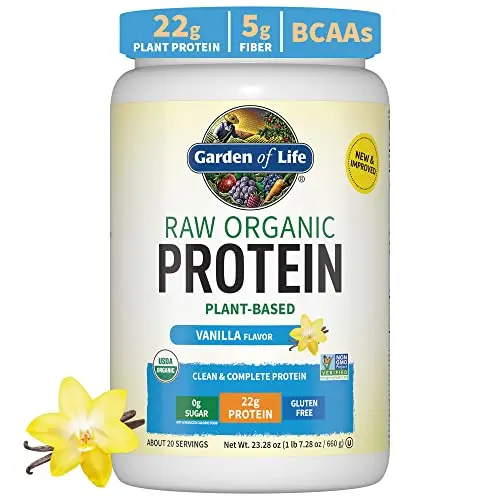 Garden of Life vegan protein powder container