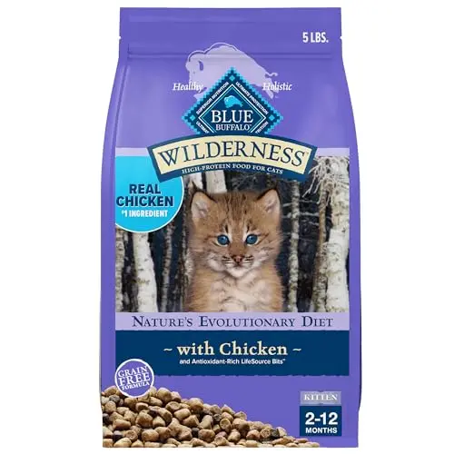 Blue Buffalo Wilderness Natural Kitten Dry Cat Food grain-free chicken