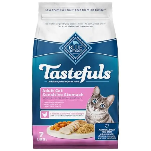Blue Buffalo Tastefuls sensitive stomach dry cat food