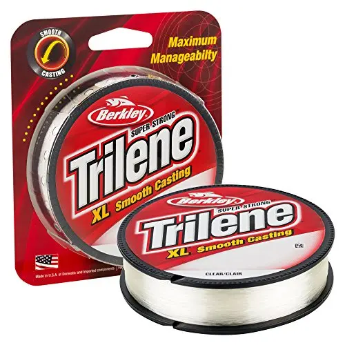 Berkley Trilene XL monofilament fishing line spool in clear color