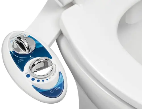 LUXE Bidet NEO 120 blue bidet attachment with single nozzle design