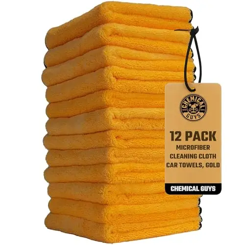 Chemical Guys yellow microfiber towels pack of 12