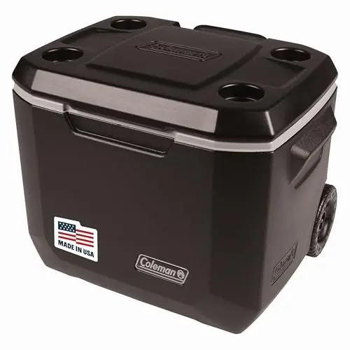 Coleman Xtreme 50 quart rolling cooler with wheels