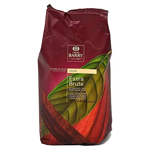 Cacao Barry Extra Brute cocoa powder in a large bag