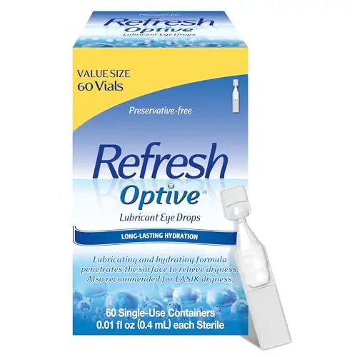 Refresh Optive preservative-free lubricant eye drops for dry eyes