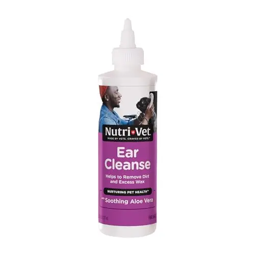 Nutri-Vet Ear Cleanse bottle with aloe for dogs