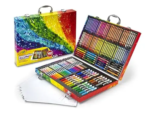 Crayola Inspiration Art Case with crayons, markers, and colored pencils