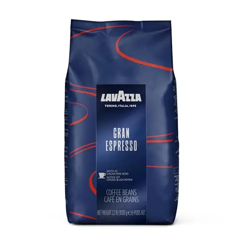 Lavazza Gran Espresso whole bean coffee with cocoa and black pepper notes