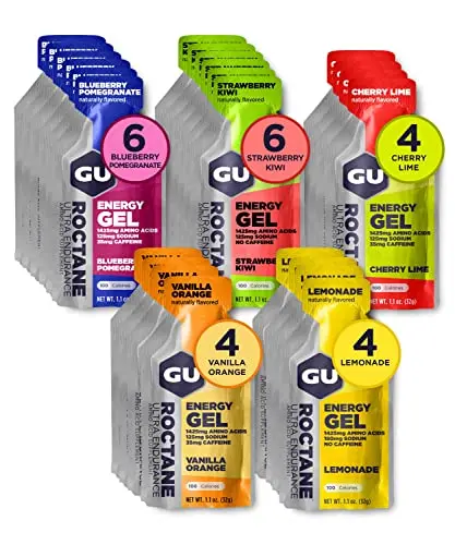 GU Energy Roctane Ultra Endurance Energy Gel packet with assorted flavors
