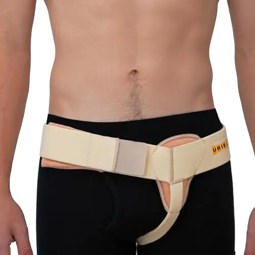 URIEL left side hernia belt with adjustable Velcro straps