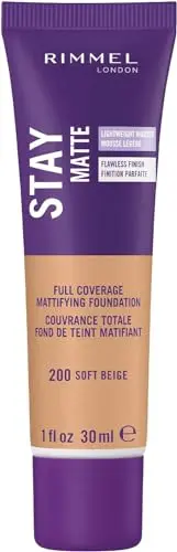 Rimmel London Stay Matte mousse foundation for budget pore coverage