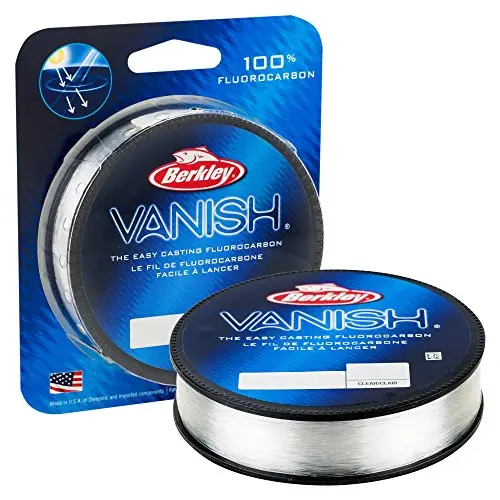 Berkley Vanish fluorocarbon fishing line spool in clear color