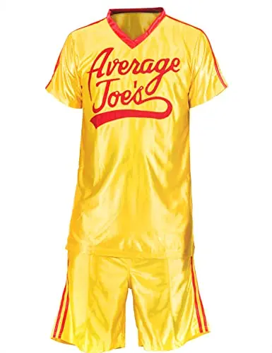Dodgeball Average Joe's yellow jersey costume set