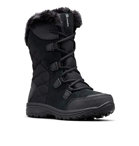 Columbia Women's Ice Maiden II Snow Boot in black and grey