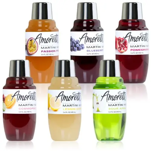Amoretti premium martini cocktail mix mini bottles six pack