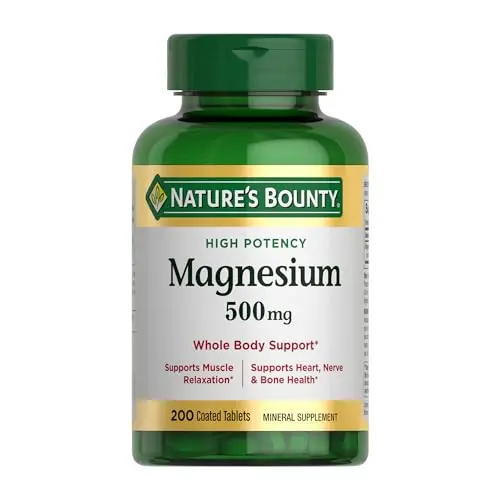 Nature's Bounty Magnesium supplement bottle