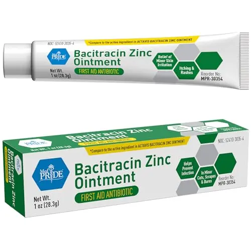 MED PRIDE bacitracin zinc antibiotic ointment in small white tube