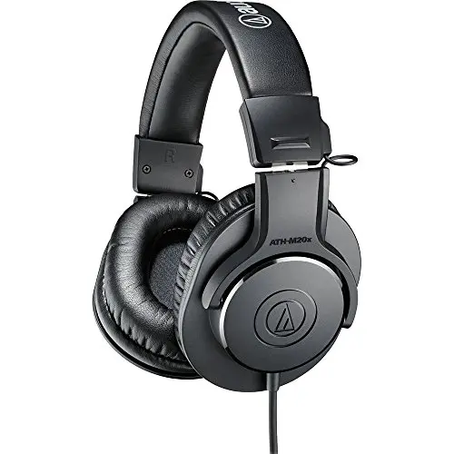 Audio-Technica ATH-M20x professional studio monitor headphones in black