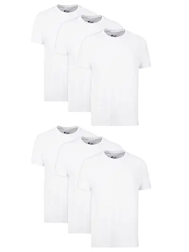 Hanes men's white cotton crew tee undershirt