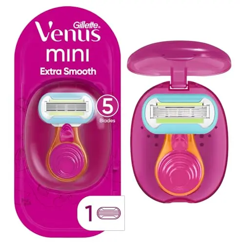Gillette Venus travel razor kit with mini handle and protective case