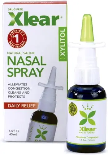 Xlear Natural Nasal Spray bottle with xylitol formula