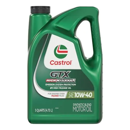 Castrol GTX High Mileage 10W-40 synthetic blend motor oil