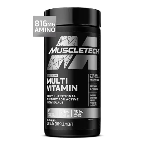 MuscleTech Platinum Multivitamins for men and women bottle