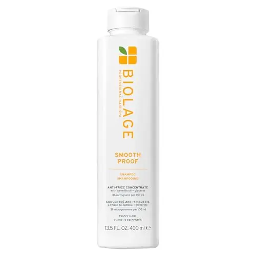 Biolage Smooth Proof Shampoo bottle showing anti-frizz formula