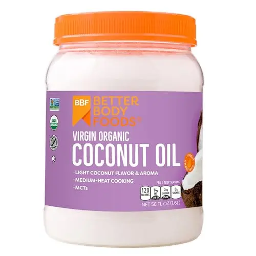 BetterBody Foods Unrefined Coconut Oil container