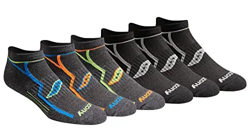SAUCONY no-show performance socks in grey color