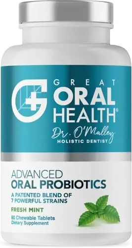 Great Oral Health chewable probiotic tablets in mint