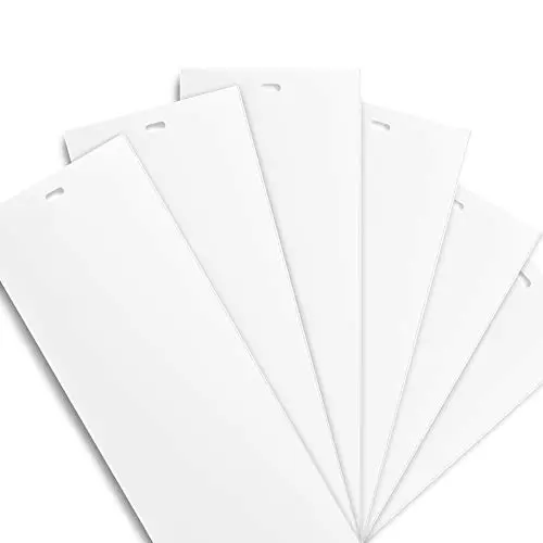 DALIX white vertical replacement blind slats in 6-pack