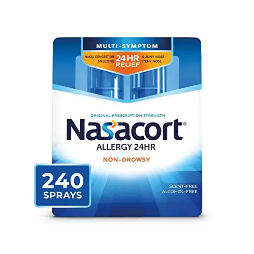 Nasacort 24HR Allergy Nasal Spray for adults with congestion relief