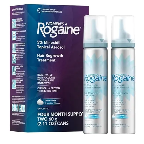 Rogaine women's minoxidil foam for hair regrowth