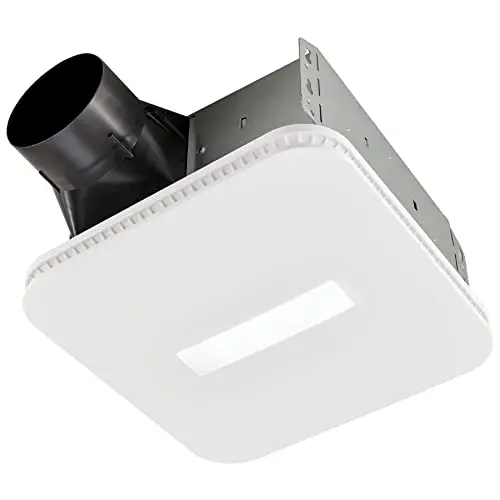 Broan-NuTone CleanCover bathroom exhaust fan with LED light and white grille
