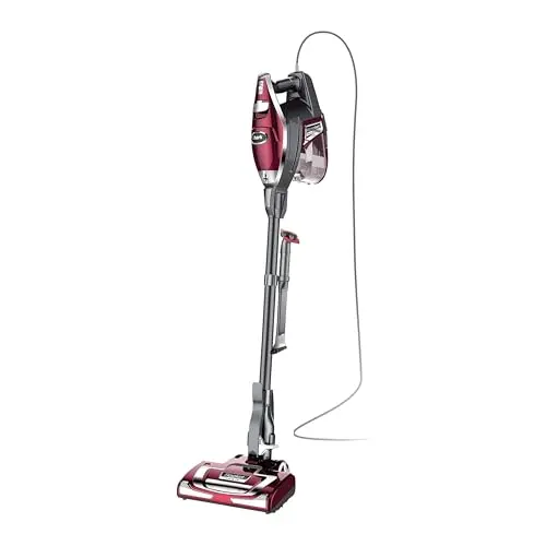 Shark Rocket Deluxe Pro corded stick vacuum with LED headlights cleaning pet hair