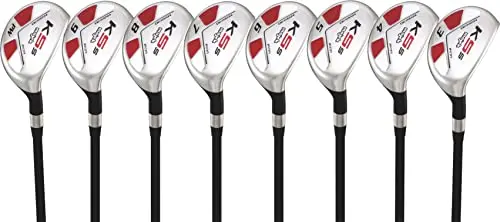 Majek Golf All Hybrid Complete Set showing eight hybrid clubs with headcovers