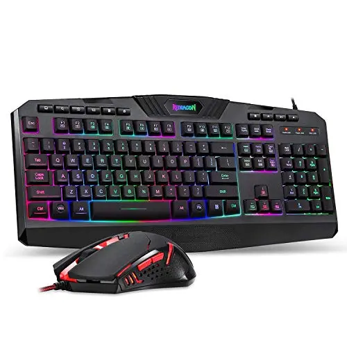 Redragon S101 gaming keyboard and mouse combo with RGB lighting