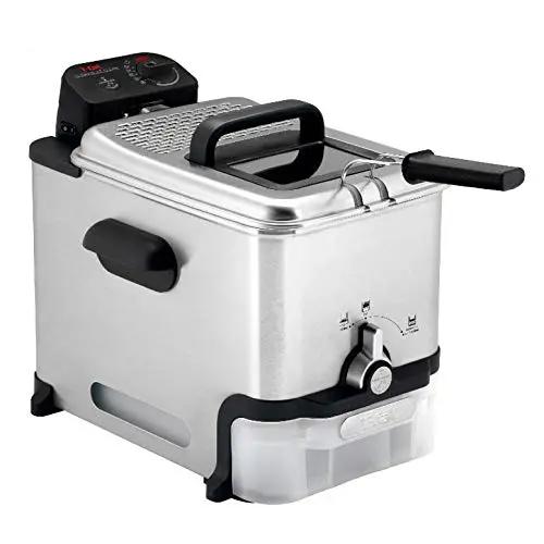 T-fal deep fryer with digital timer and oil filtration system