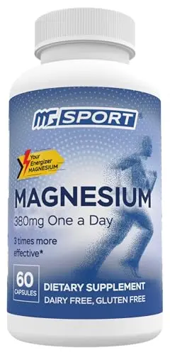 MGSPORT magnesium complex with vitamins B6, D, E for leg cramp relief