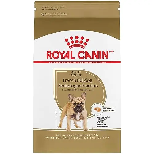Royal Canin French Bulldog Adult dry dog food with specialized curved kibble