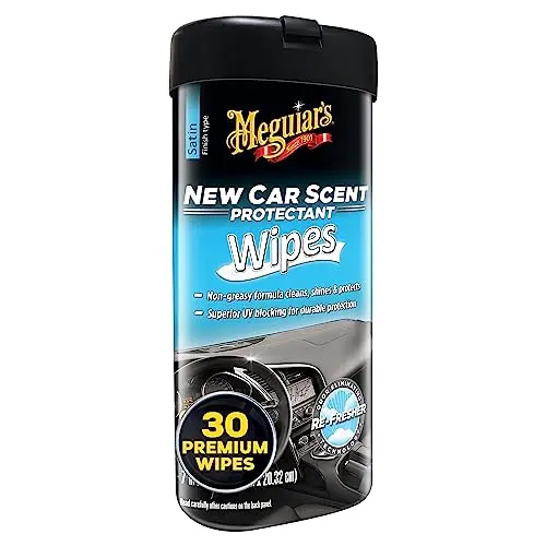 Meguiar's car interior protectant wipes with new car scent